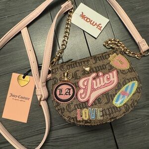 Juicy Couture run the world mini rounded flap bifold. NWT